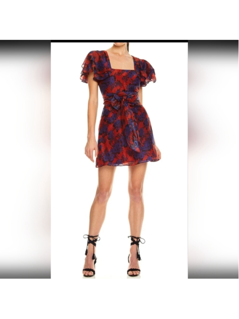 La Maison Talulah Show mme Love Mini Dress Floral Print Silk Blend Size S